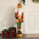 Christmas Bugling Soldier Nutcracker Decor with Lights,4ft