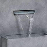 Modern gray resin waterfall fountain