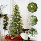 Pre-Lit Green Artificial Christmas Tree with Stand, 6.5ft