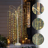 Pre-Lit Branches White Willow Tree Christmas,6Ft