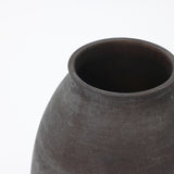 Oval Antique Brown Vase, 15.8'' H