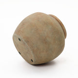 Rustic Golden Brown Round Terracotta Vase,10.4''
