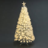 Pre-Lit White Fiber Optic Christmas Tree,6ft