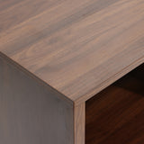 Mid-Century Wood TV Console Tables with Storage,Walnut 55''