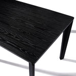 Wenge in ash veneer wood rectangle dining table with rubberwood legs - LuxenHome