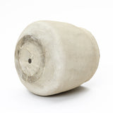 Cement Beige Round Plant Pot with Drainage Hole, 12'' Dia