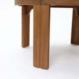 Acacia Wood Outdoor Round Coffee Table, 27.5" Dia