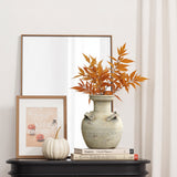 Rustic Off-White with Gray Terracotta Urn Vase,10.2''