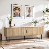 Aria Modern Media Console with Sliding Tambour Doors for TVs up to 65''