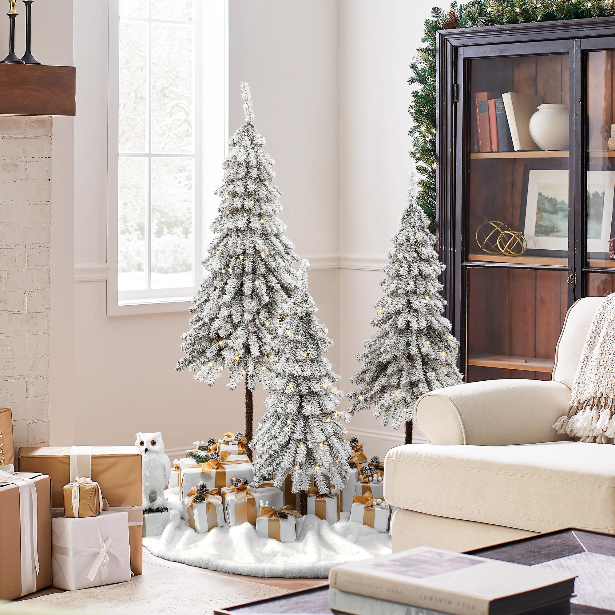 celebrating-the-holidays-with-this-artificial-flocked-christmas-tree-set