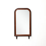 Arched Mirrors for Wall, Vintage Farmhouse Decorative Mirror with Pine Wood Frame, 43''