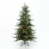 Pre-Lit Green Fir Christmas Tree with Metal Stand,7Ft