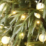 Pre-Lit Green and Gray Christmas Tree Branches,6.5Ft