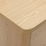 Oak Nightstand with Drawers, 21.6'' H