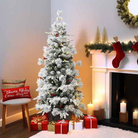 pre-lit-artificial-christmas-tree-brings-the-magic-of-freshly-fallen-snow-indoors