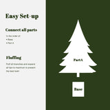 Green Downswept Christmas Tree with Potted,set of 2