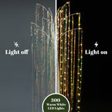 Pre-Lit Branches White Willow Tree Christmas,6Ft