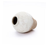 Rustic Vintage Terracotta Vase White & Brown Accent, 11"
