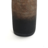 Brown ombre terracotta tall vase, 18.7" h