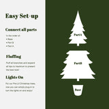 Pre-Lit Green Fir Christmas Tree with Round Pot,5.5Ft