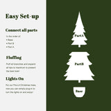 Pre-Lit Flocked Artificial Tree Christmas with Potted,5Ft