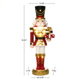 Christmas Nutcracker Red Soldier with Presents & Lights,3ft