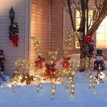 Christmas-golden-deer-family-yard-decor