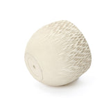 Textured Round Plant Pots, Off-white Large Plant Pot with Drainage Hole 14.2'' Dia