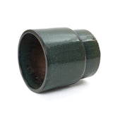 Deep Green Round Ceramic Planter Pot, Modern Indoor Outdoor Pot for Plants with Drainage 12'' Dia