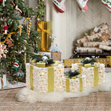 Christmas Decor Gift Boxes with Lights Outdoor - Set of 3