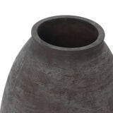 Oval Antique Brown Vase, 12.8'' H