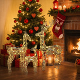 Christmas Deer Family Outdoor Holiday Decoration Lights, Set of 3