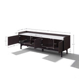 Modi Wenge Faux Marble Top Manufactured Wood TV Console Table, 62"
