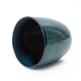 Forest Fade Ribbed Ceramic Planters Pots Glossy Green Gradient, 15"