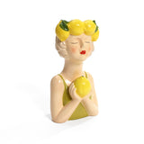 Lady lemons ceramic sculpture vase