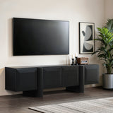 Black TV Stand with Storage for TVs up to 70''