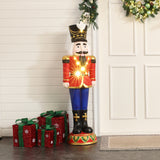 Christmas Traditional Nutcracker Soldier Red with Lights, 4ft