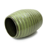 Tall Ceramic Planter Pot for Indoor Outdoor Plants with Drainage Hole, Green 17.7''