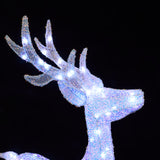 Christmas Deer Family Holiday Decor with Lighted, Set of 3