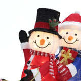 Snowman Family Trio Lights Outdoor Holiday Decoration, 12"H