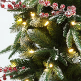 Pre-Lit Green Artificial  Pencil  Christmas Tree,6.5Ft