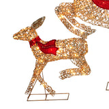 Champagne Gold Christmas Deer Family Decoration, Set of 3