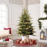 Pre-Lit Green Artificial Christmas Tree with Potted, 6ft