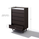 Modi Wenge Wood Storage Chest with Faux Marble Top, 46"