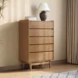 Eric oak finish 5-drawer dresser