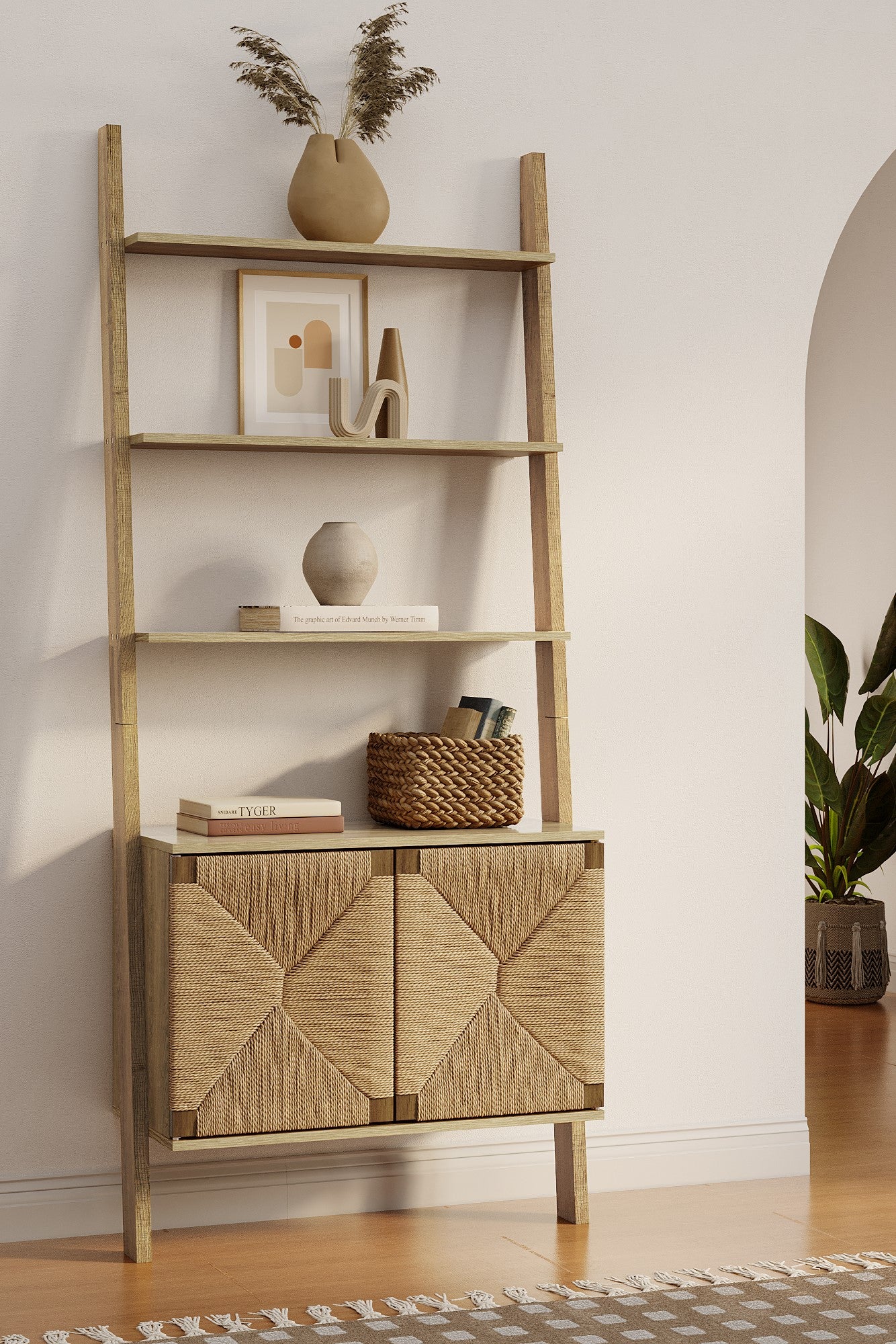 本棚・本収納 ANTON BOOKSHELF brown Anton wood finish bookcase with