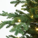Pre-Lit Green Fir Christmas Tree with Metal Stand,7Ft