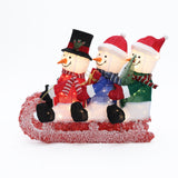 Snowman Family Trio Lights Outdoor Holiday Decoration, 12"H