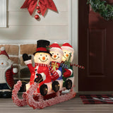Snowman Family Trio Lights Outdoor Holiday Decoration, 12"H