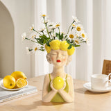 Lady lemons ceramic sculpture vase